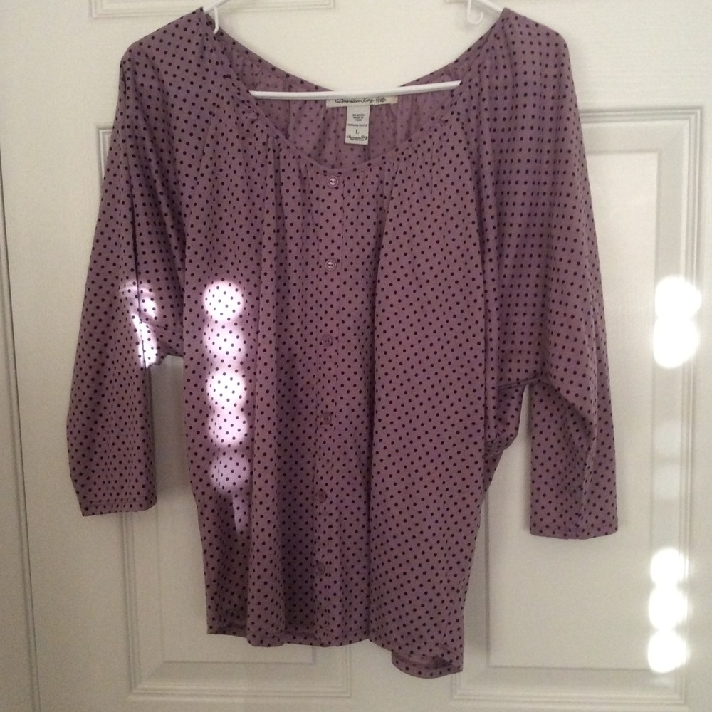 American Rag Polka Dot Shirt